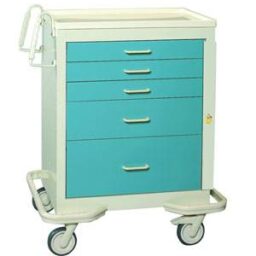 Aluminum 5 Drawer Emergency Cart w/ Breakaway Lock