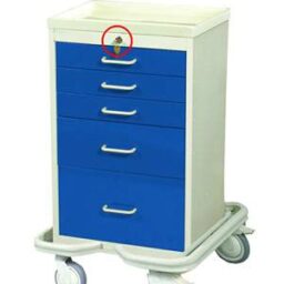 Aluminum 5 Drawer Mini Tower w/ Single Key Lock