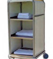 Aluminum Enclosed Clean Linen Cell Cart - 3 Shelves
