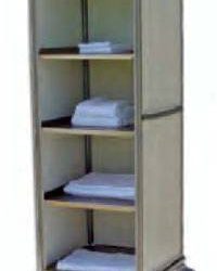 Aluminum Enclosed Clean Linen Cell Cart - 4 Shelves