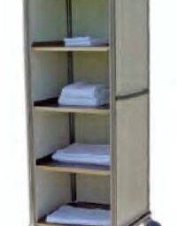 Aluminum Enclosed Clean Linen Cell Cart - 4 Shelves