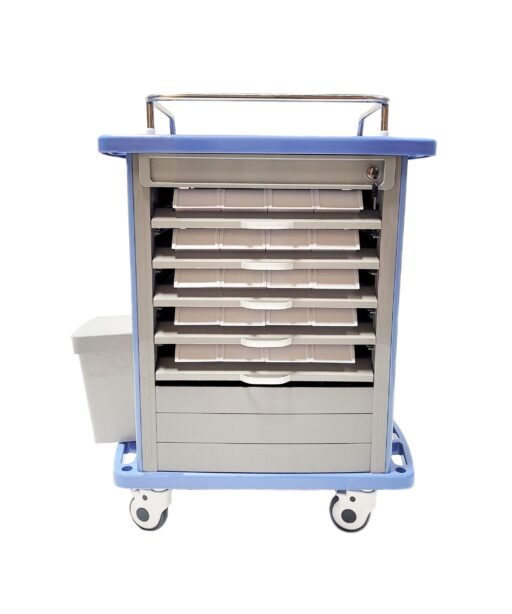 Compact ABS Medication Cart Backside