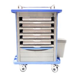 Compact ABS Medication Cart front side