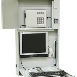 Heavy-Gauge Steel Wall Mounted Computer Station, 42in H