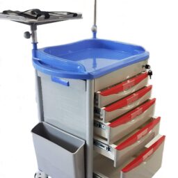 Lite Emergency Crash Cart with IV Pole