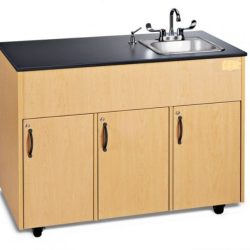 Single Deep Basin Portable Sink w/ Extra Storage