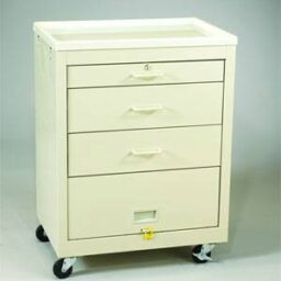 Steel 3 Drawer Medical Cart w/ Panel