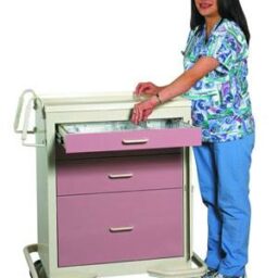 Steel 4 Drawer Emergency Cart w/ Breakaway Lock