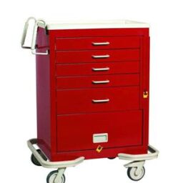 Steel 5 Drawer Emergency Cart w/ Panel