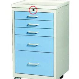 Steel 5 Drawer MIni Cart w/ Single Key Lock