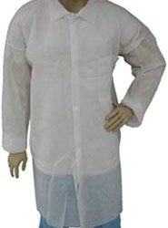 White Prolypropylene Lab Coats